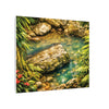 Tropical Forest Stream Matte Canvas Wall Art — Stretched Nature Landscape Print