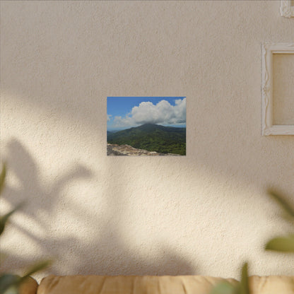 Tropical Mountain Landscape Matte Canvas Print — Stretched Wall Art - Awesome view from Mt Britton Tower & Trail of the East Peak - El Yunque Rainforest - Puerto Rico