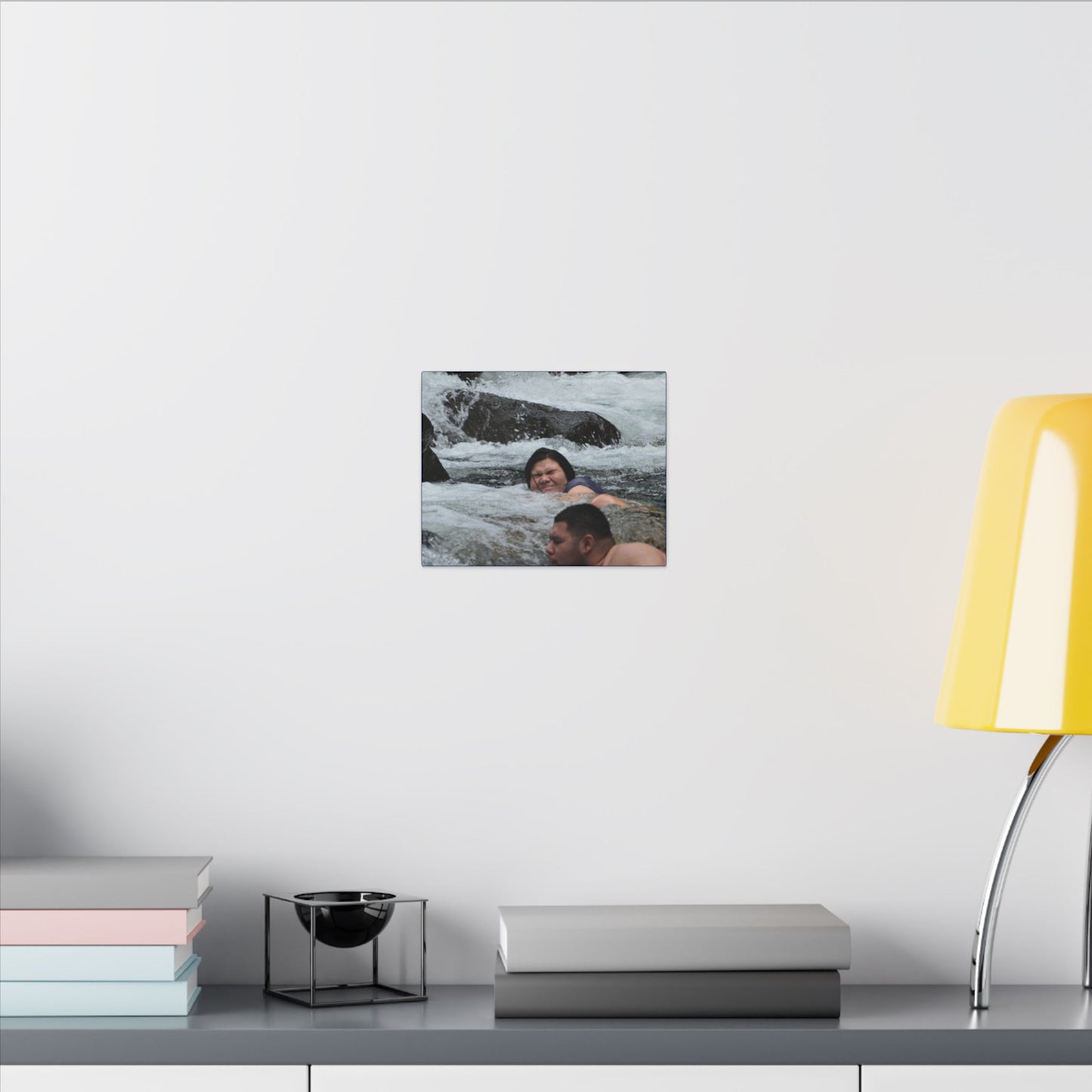 River Swim Photo Canvas Print — Matte Stretched Wall Art - Family cooling - Mameyes River - Miguel and Gabi - El Yunque Rainforest - Puerto Rico