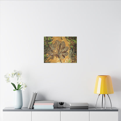 Leaf Wall Art Canvas — Botanical Nature Photography Print - Yagrumo leaf in Tradewinds Muddy Trail - El Yunque Rainforest - Puerto Rico - Deep forest explorations