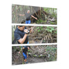 Deep Forest Explorations - Jose Explores - El Yunque Holy Spirit River - Nikon D850 - Nikon D850 - Triptych Acrylic Print – Forest Creek Landscape Wall Art