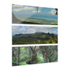 Deep Forest Explorations - Views from Trails and Peaks  - El Yunque RainForest  - Nikon D850 - Tropical Mountains Triptych Acrylic Print – Panoramic Jungle & Ocean Wall Art
