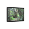 Tropical Vista Matte Canvas Framed Wall Art — Magic section of the remote Tradewinds Trail -  El Yunque rainforest PR