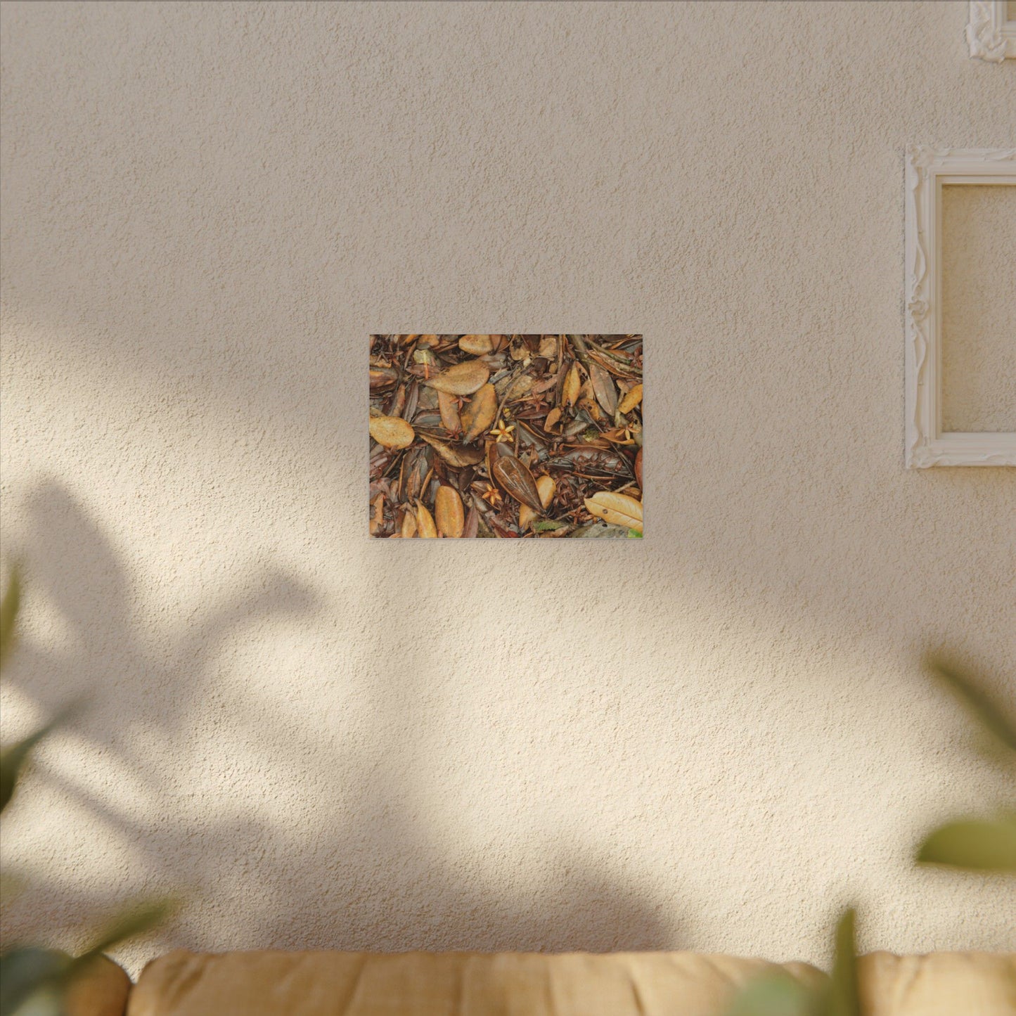 Leaf Floor Canvas Print — Matte Stretched Wall Art - Tradewinds trail - below canopy of local peak - leaf variety & geometry & stars ...