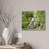 Tropical Waterfall Canvas Wall Art — Lush Jungle Landscape Print