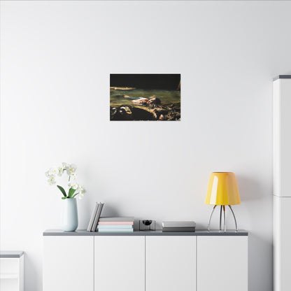 Matte Stretched Canvas Print – Serene River Nymph Photo Wall Art - Explorer Jose rests after a week of explorations