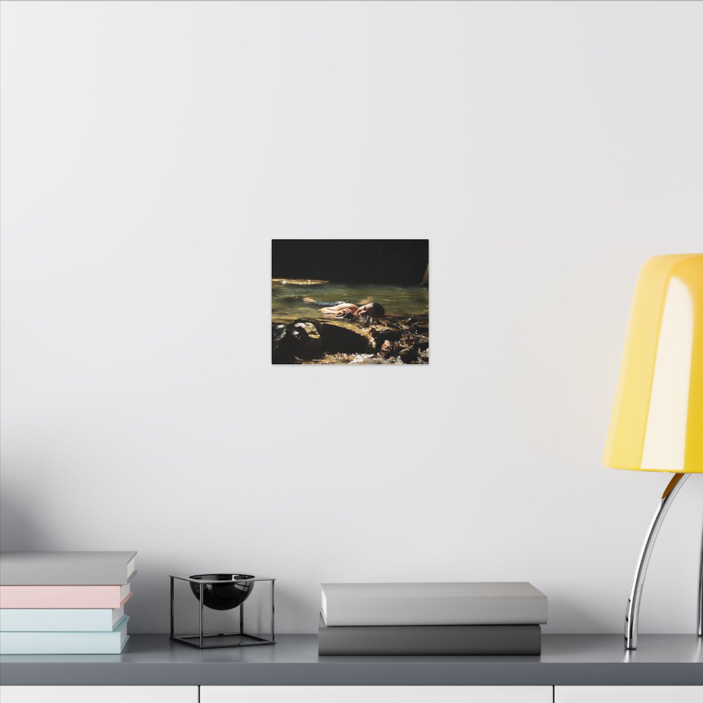 Matte Stretched Canvas Print – Serene River Nymph Photo Wall Art - Explorer Jose rests after a week of explorations