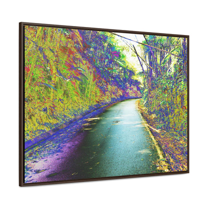 Rainforest Trails & Views - Gallery Canvas Wraps, Horizontal Frame - El Yunque National Forest - Puerto Rico - Mt Britton Loop road - color enhanced - Green Forest Home