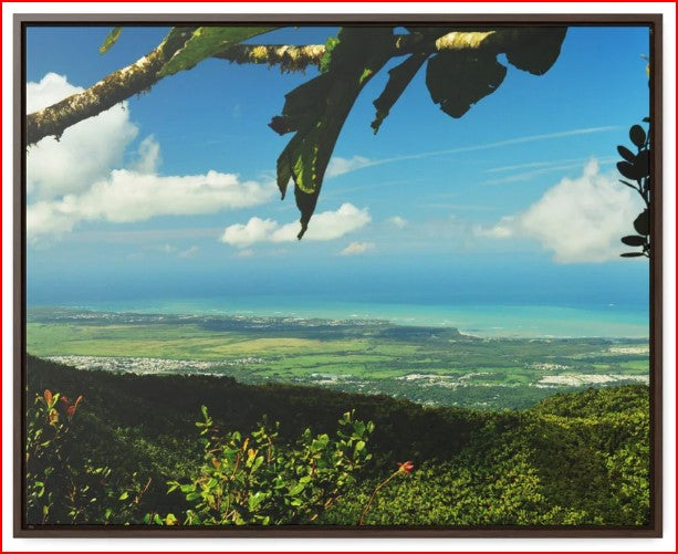 Landscape Photo Block – Desktop Decorative Photo Display - 7'' × 5'' (Horizontal) - Awesome view from Los Picachos in El Yunque Rainforest - Nikon Image