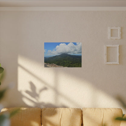 Tropical Mountain Landscape Matte Canvas Print — Stretched Wall Art - Awesome view from Mt Britton Tower & Trail of the East Peak - El Yunque Rainforest - Puerto Rico