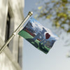 I ♥ PR landmark- Puerto Rico Photo Flag — OLD SAN JUAN PIER & BOAT Double-Sided Outdoor Decorative Flag