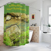 La Mina River - El Yunque Rainforest Shower Curtain — Tropical Rainforest Botanical Bath Decor