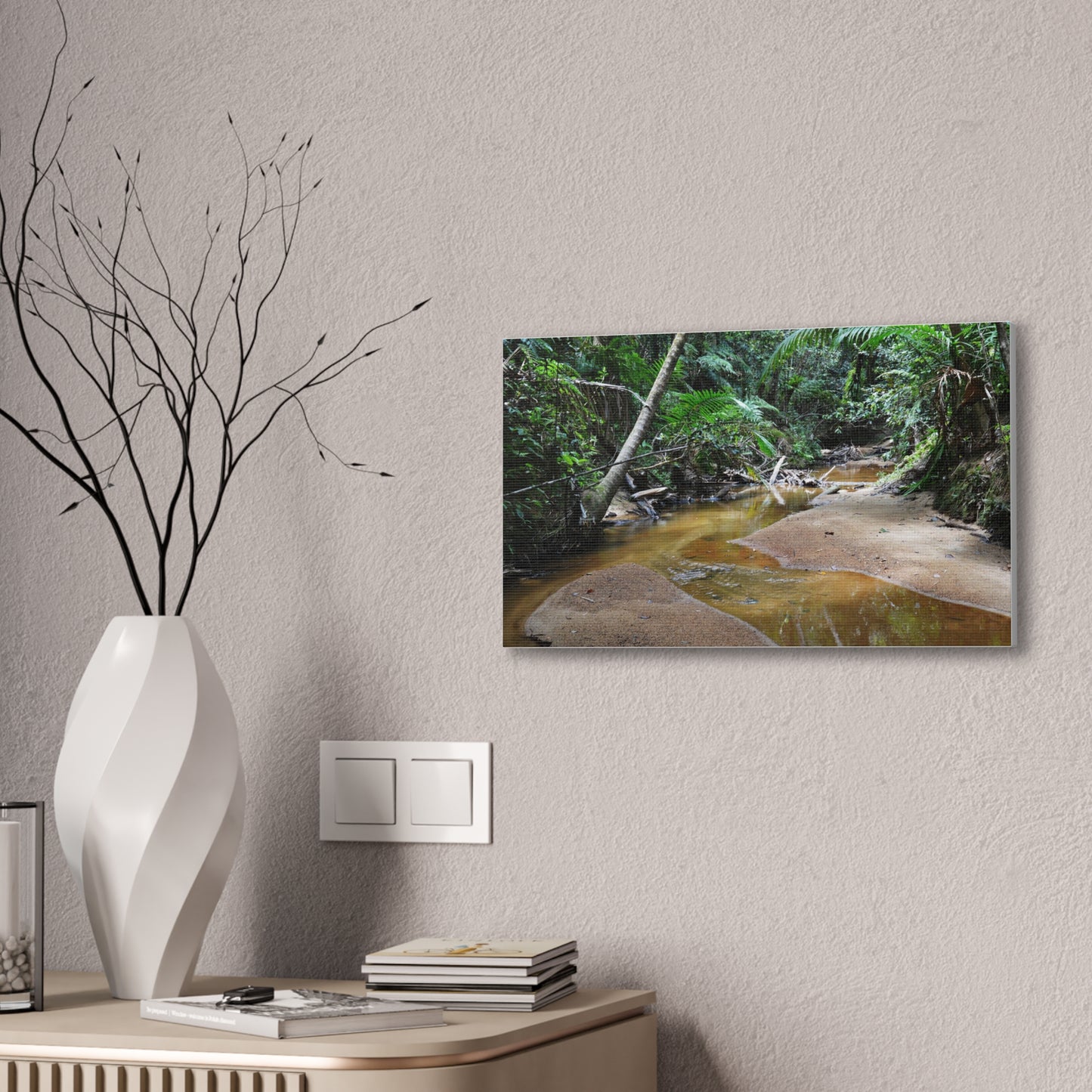 Deep Forest Explorations - El Yunque Holy Spirit River - Nikon D850 - Tropical Creek Canvas Print — Lush Rainforest River Wall Art