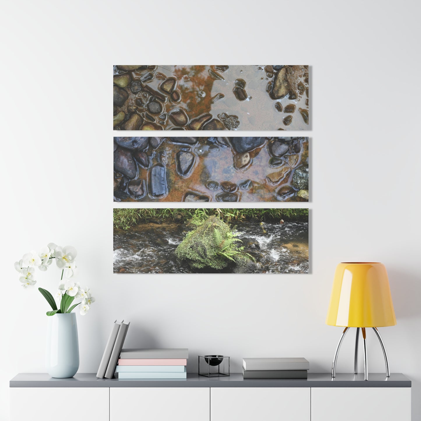 Deep Forest Explorations - Pristine Rio Sabana Nature Art - El Yunque RainForest  - Nikon D850 - Tropical Rivers Triptych Acrylic Print – Panoramic Jungle Wall Aert