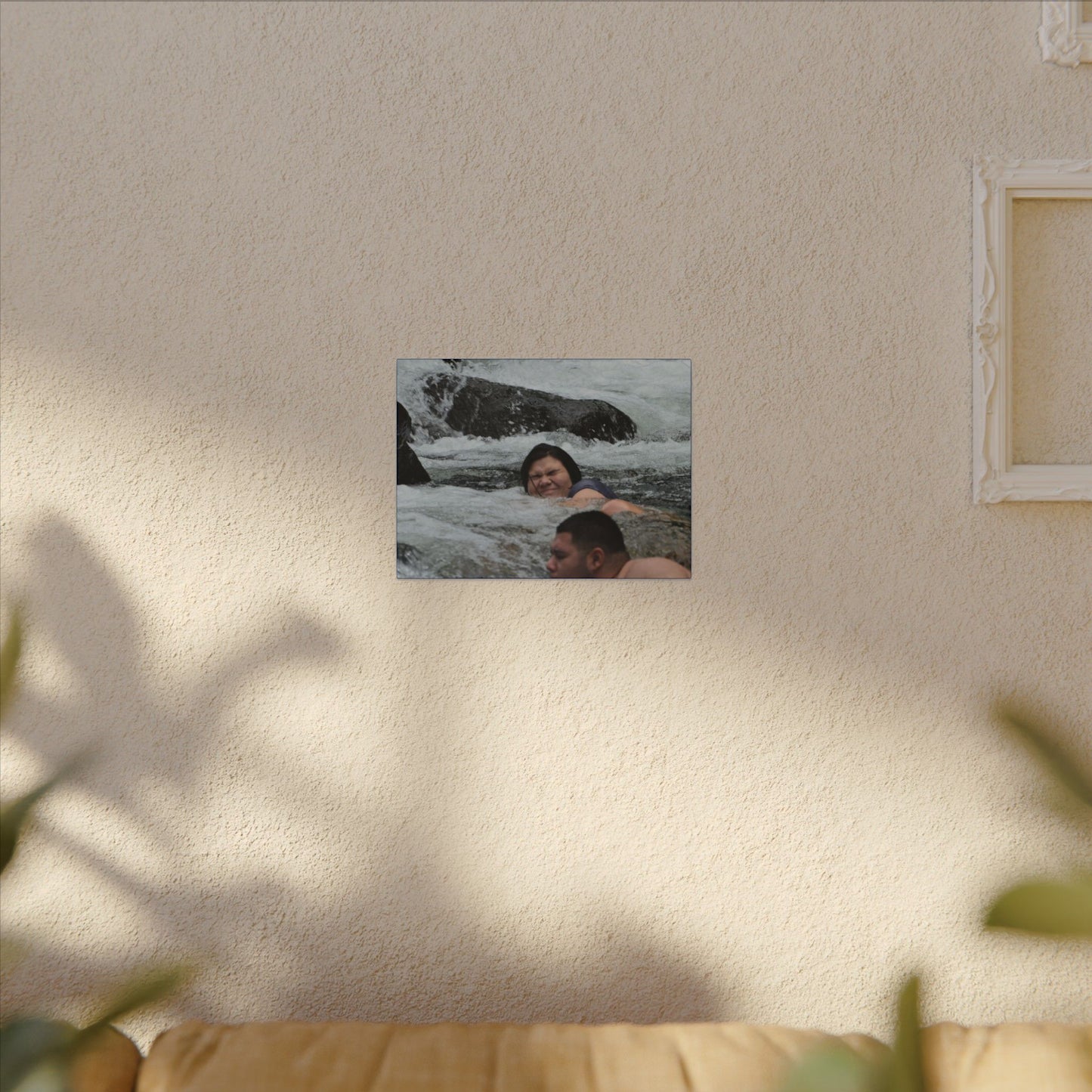 River Swim Photo Canvas Print — Matte Stretched Wall Art - Family cooling - Mameyes River - Miguel and Gabi - El Yunque Rainforest - Puerto Rico