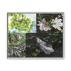 Tropical Vista Matte Canvas Framed Wall Art - Forest explorations - Deep in El Yunque rainforest PR - Mosaic#2 of the Unique Yagrumo Tree Leafs