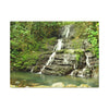 Waterfall Forest Canvas Print — Tranquil Nature Wall Art (Matte Stretched) - Hidden Waterfal - La Coca Trail - El Yunque Rainforest - Puerto Rico