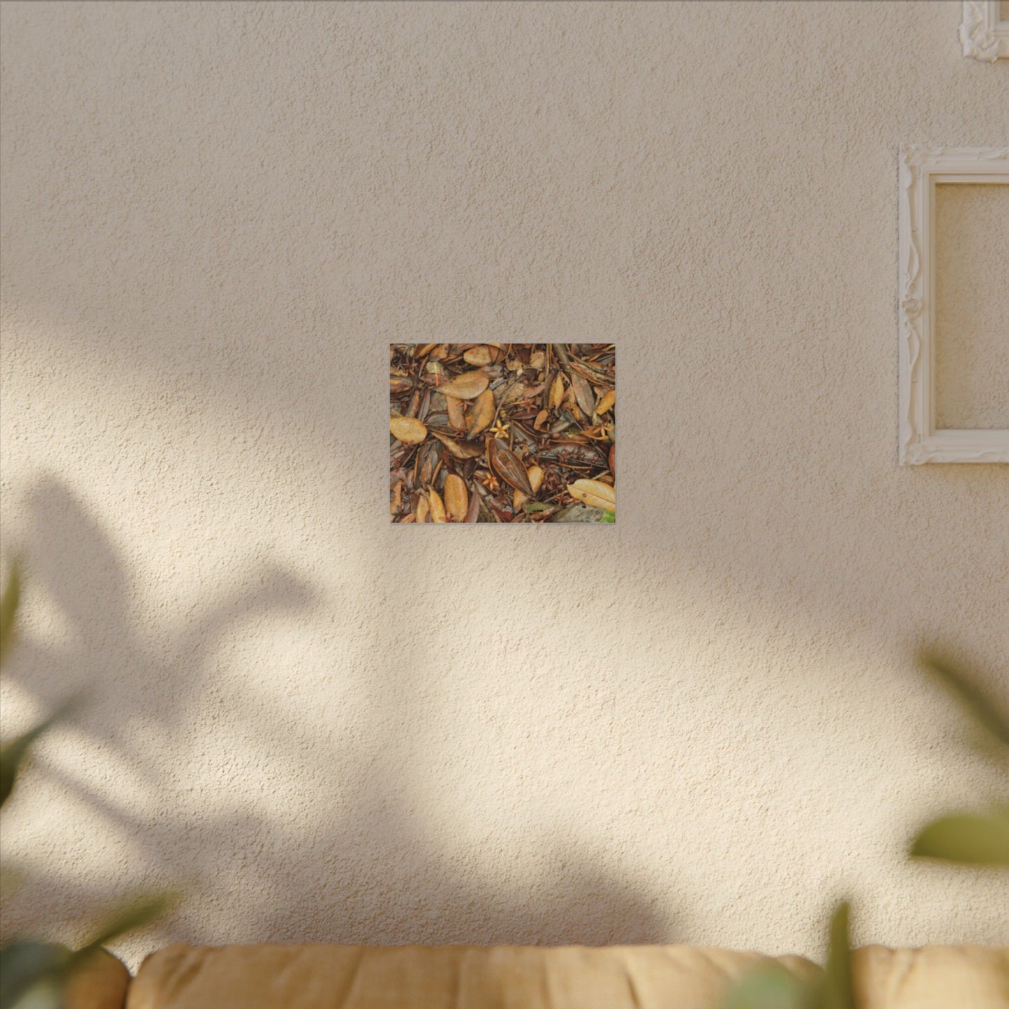 Leaf Floor Canvas Print — Matte Stretched Wall Art - Tradewinds trail - below canopy of local peak - leaf variety & geometry & stars ...