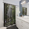 La Coca Falls - El Yunque - PUERTO RICO - Tropical Palm Beach Shower Curtain — Coastal Bathroom Decor - Nikon image