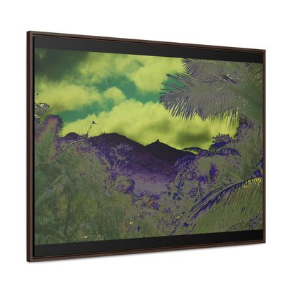 Rainforest Trails & Views - Gallery Canvas Wraps, Horizontal Frame - El Yunque National Forest - Puerto Rico - Mt Britton road view of Mt Britton - color enhanced - Green Forest Home