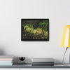 Rainforest Trails & Views - Gallery Canvas Wraps, Horizontal Frame - El Yunque National Forest - PR - PR191 closed road - Huge Boulder with moss - Green Forest Home