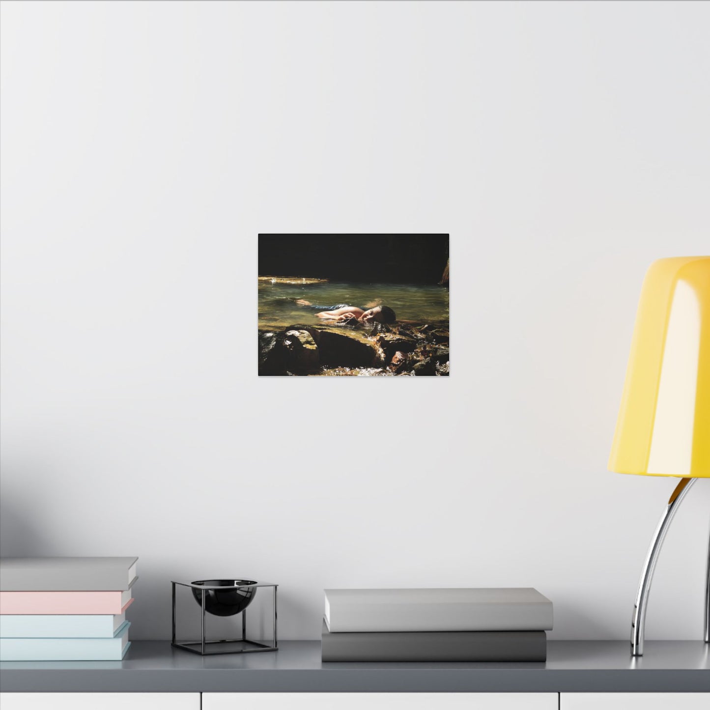 Matte Stretched Canvas Print – Serene River Nymph Photo Wall Art - Explorer Jose rests after a week of explorations