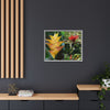 Tropical Vista Matte Canvas Framed Wall Art - Forest explorations - Deep in El Yunque rainforest PR - Mosaic#1 of the Flowers of El Yunque rainforest