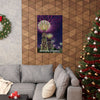 Premium Matte Vertical Posters US MADE - Super Trees Night Scene at Singapore Gardens by the Bay.