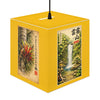 Japanese Vintage Landscape Cube Lamp — Waterfall & Botanical Pendant Light - El Yunque Rainforest art prints - Nikon images
