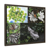 Tropical Vista Matte Canvas Framed Wall Art - Forest explorations - Deep in El Yunque rainforest PR - Mosaic#2 of the Unique Yagrumo Tree Leafs
