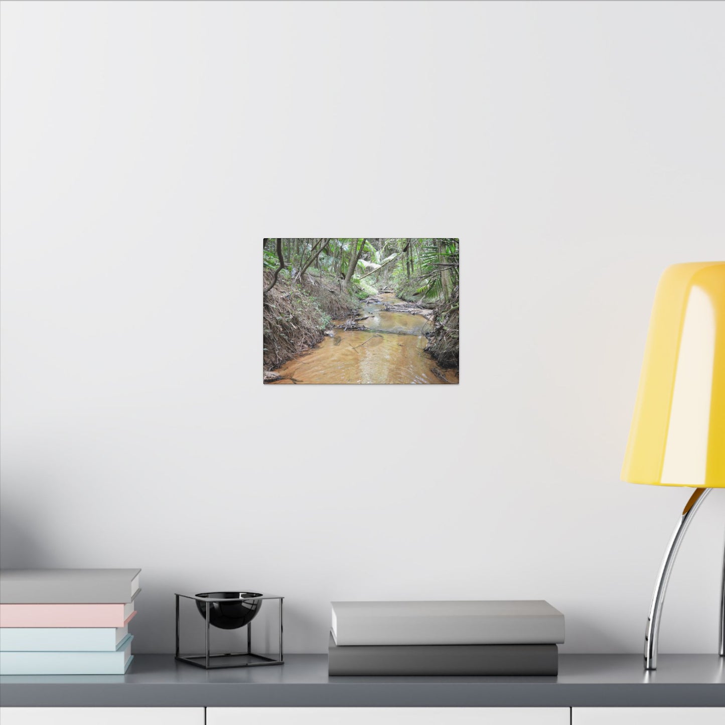Matte Canvas Print — Tropical Forest Creek Wall Art (Stretched) - El Yunque Rainforest - Puerto Rico - Deep forest explorations