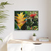 Tropical Vista Matte Canvas Framed Wall Art - Forest explorations - Deep in El Yunque rainforest PR - Mosaic#1 of the Flowers of El Yunque rainforest