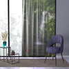 Tropical Jungle - Spellbound Visitor to Waterfall in El Yunque - Window Curtain - Lush Rainforest Print Sheer Drapery - View in El Yunque rainforest - Puerto  Rico - Nikon