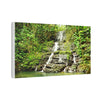 Tropical Waterfall Canvas Wall Art — Lush Jungle Landscape Print