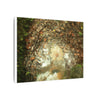 Autumn Leaf Reflection Matte Canvas Wall Art — Nature Forest Stream Print - Yagrumo leaf in middle of many decomposing leafs - Amazing symmetry - Tradewinds trail