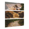 Forest Explorations - El Yunque Rio Sabana Flash Flood - Nikon D850 - Triptych Acrylic Print – Forest Creek Landscape Wall Art