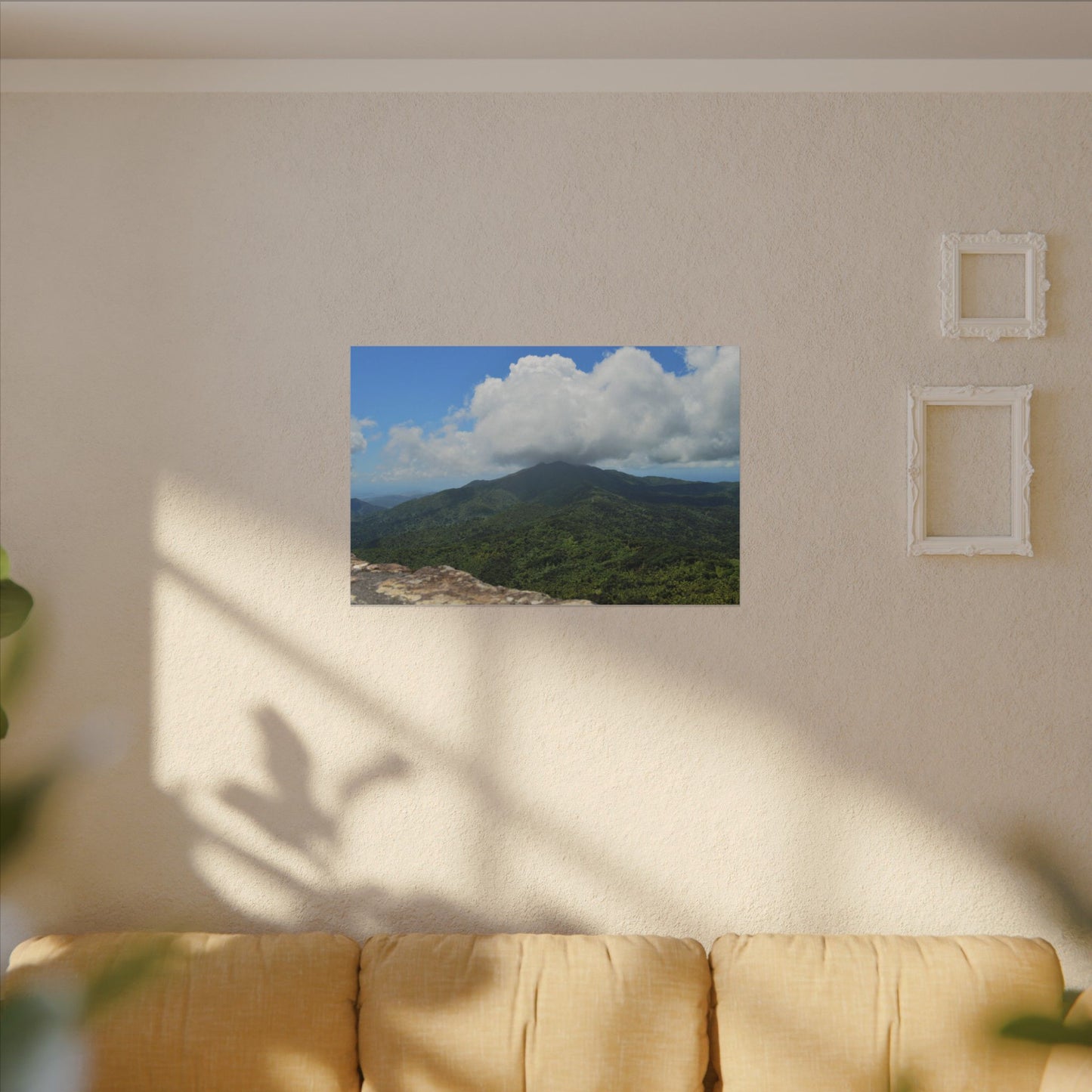 Tropical Mountain Landscape Matte Canvas Print — Stretched Wall Art - Awesome view from Mt Britton Tower & Trail of the East Peak - El Yunque Rainforest - Puerto Rico