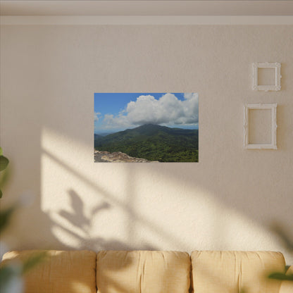 Tropical Mountain Landscape Matte Canvas Print — Stretched Wall Art - Awesome view from Mt Britton Tower & Trail of the East Peak - El Yunque Rainforest - Puerto Rico