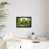 Tropical Vista Matte Canvas Framed Wall Art — Lush Mountain road the PR 191 High forest - El Yunque rainforest PR