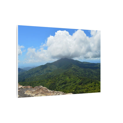 Tropical Mountain Landscape Matte Canvas Print — Stretched Wall Art - Awesome view from Mt Britton Tower & Trail of the East Peak - El Yunque Rainforest - Puerto Rico