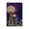 Premium Matte Vertical Posters US MADE - Super Trees Night Scene at Singapore Gardens by the Bay.