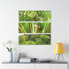 The Ancient FERN Plant - El Yunque Rainforest - Nikon D850 - Triptych Acrylic Print – Forest Creek Landscape Wall Art