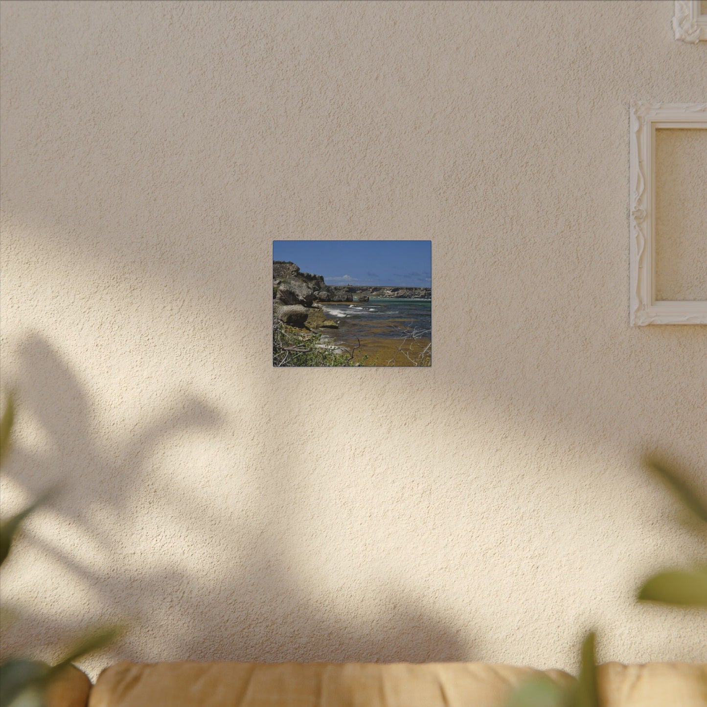 Coastal Cliff Seascape Canvas Print - Mona Island - 40 miles from Puerto Rico - Pristine & isolated