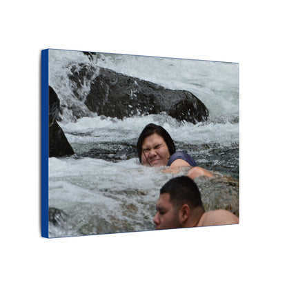 River Swim Photo Canvas Print — Matte Stretched Wall Art - Family cooling - Mameyes River - Miguel and Gabi - El Yunque Rainforest - Puerto Rico