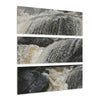 Deep Forest Explorations - El Yunque Rainforest - Dangerous Flash Flood in River - Nikon D850 - Triptych Acrylic Print – Forest Creek Landscape Wall Art