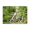 Tropical Waterfall Canvas Wall Art — Lush Jungle Landscape Print