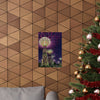 Premium Matte Vertical Posters US MADE - Super Trees Night Scene at Singapore Gardens by the Bay.