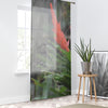Tropical Jungle - Bromeliad Air-Plant Flower - Window Curtain - Lush Rainforest Print Sheer Drapery - View in El Yunque rainforest - Puerto  Rico - Nikon