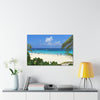 Best Beaches & Islands - Canvas Stretched, 0.75" in 6 sizes - Flamenco Beach on the Puerto Rican Island of Culebra - a top-rated beach in the world - US Print