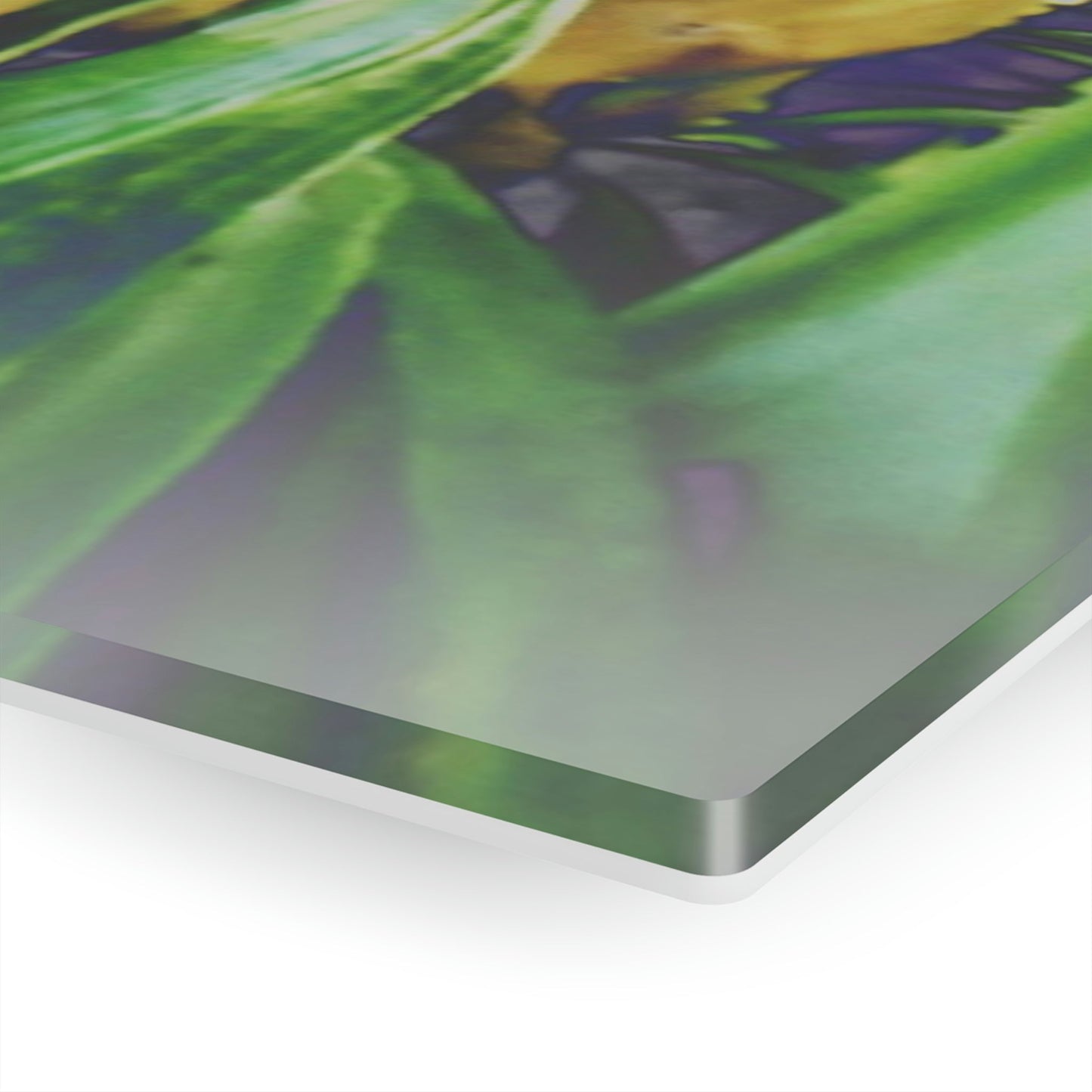 Acrylic Prints - Amazing Tropical Orchids Digital ART - with rare Cuernos Plant in background - Puerto Rico - Made in USA - Green Forest Home